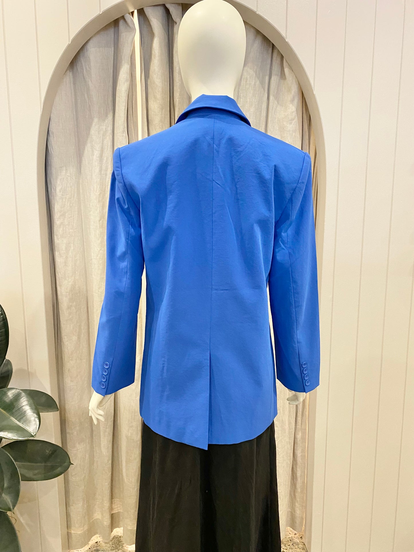 Raef Blue Henley Blazer - Size 10