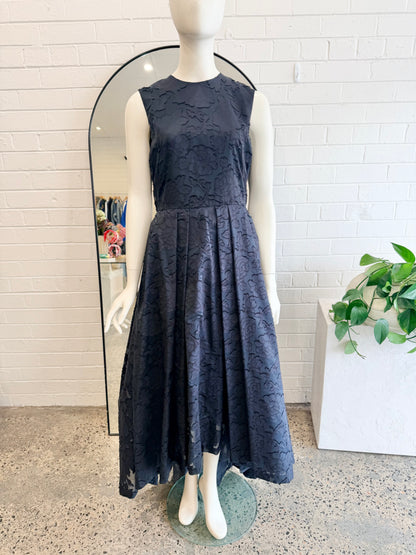 H&M Conscious Floral Textured Gown in Black - Size 12