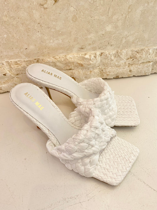 Alias Mae Woven Mules in White - Size 39
