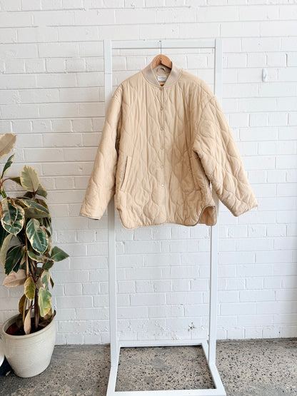 Nude Lucy Cream Quilted Kyla Jacket - Size L/XL (12 - 14)