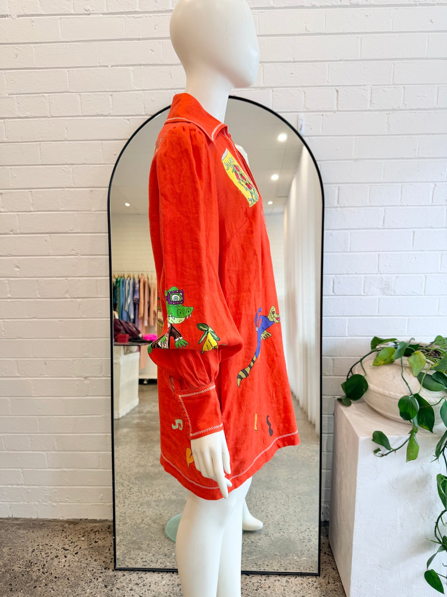 Alemais Tomato Contessa Mini Dress - Size 10 - Pre-Loved Geelong