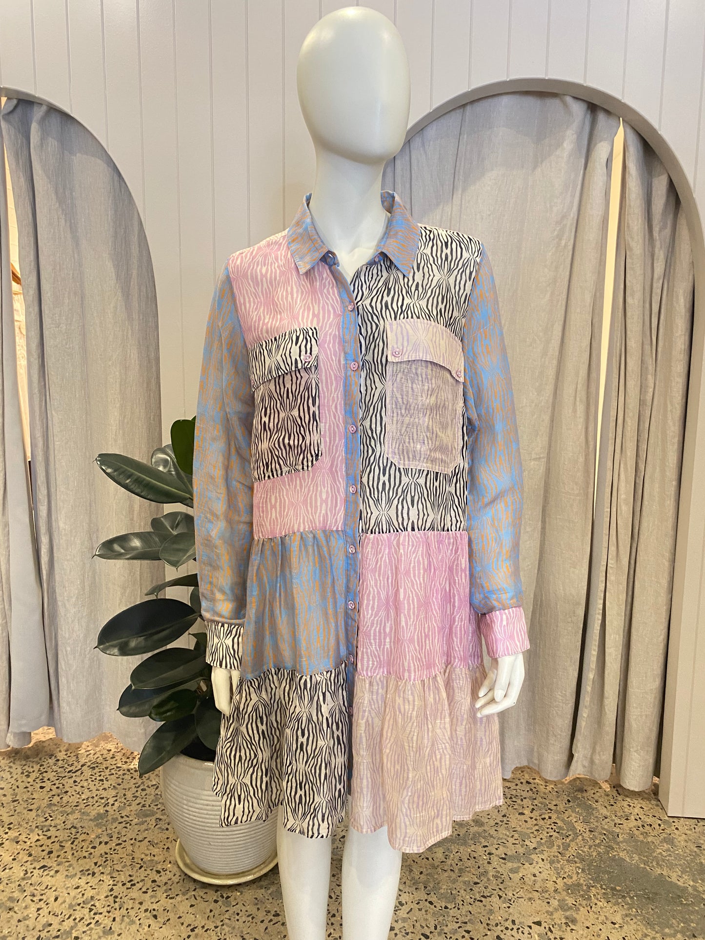 Magali Pascal Zebra Print Mini Dress - Size M (10/12)