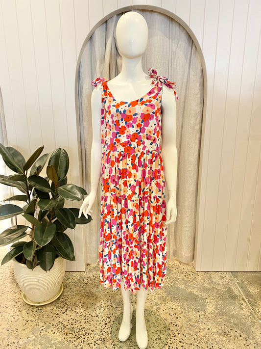 Mister Zimi Floral Midi Dress - Size 14