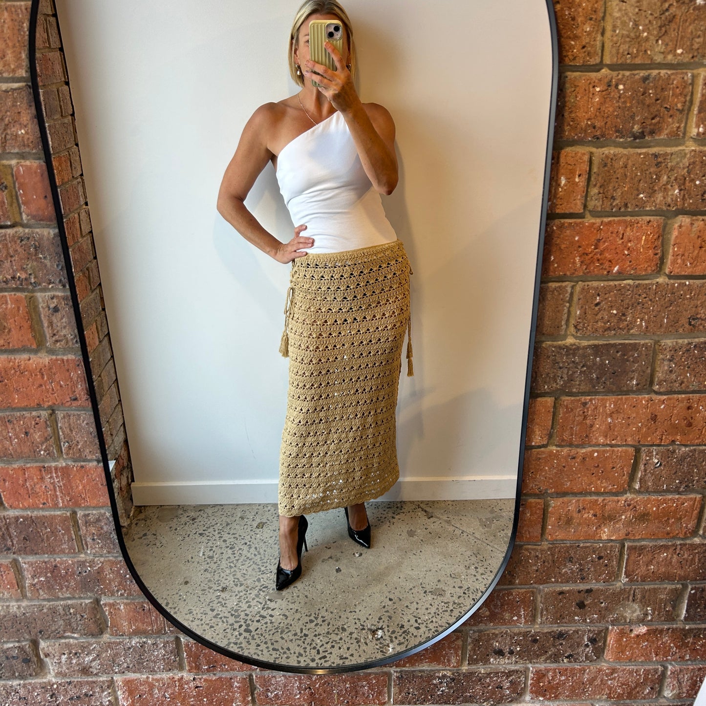 Isabelle Quinn Nina Crochet Maxi Skirt - Size 10