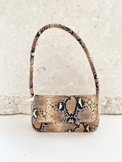 Brie Leon Mini Camille Bag in Python