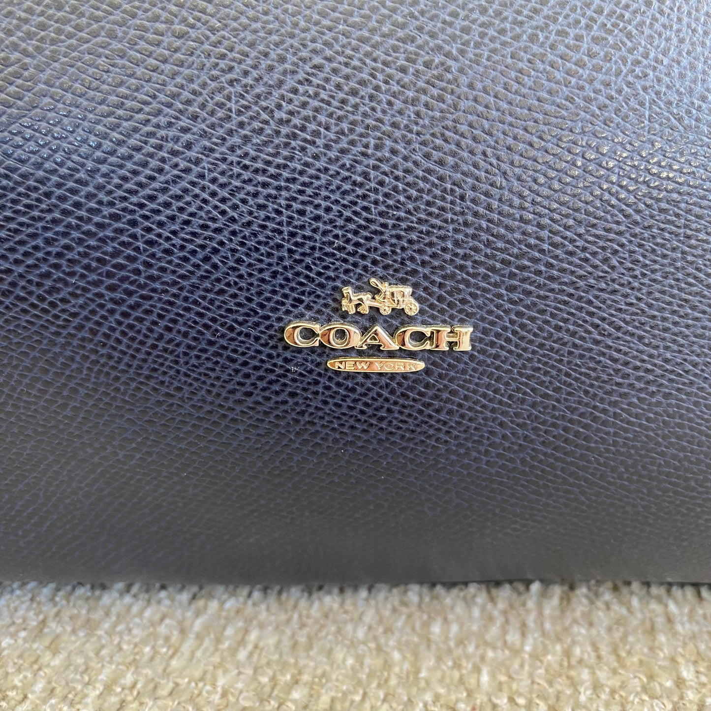 Coach Turnlock Tote Bag in Navy