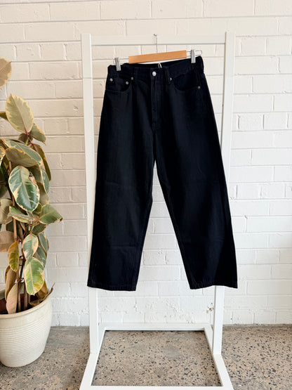 Alpha 60 Black Straight Leg Jeans - Size S (8 - 10)