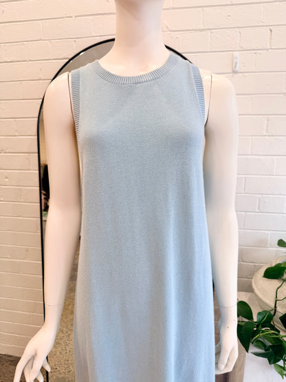 Arcaa  Izi Organic Linen Cotton Maxi Dress in Sky - Size L (12)