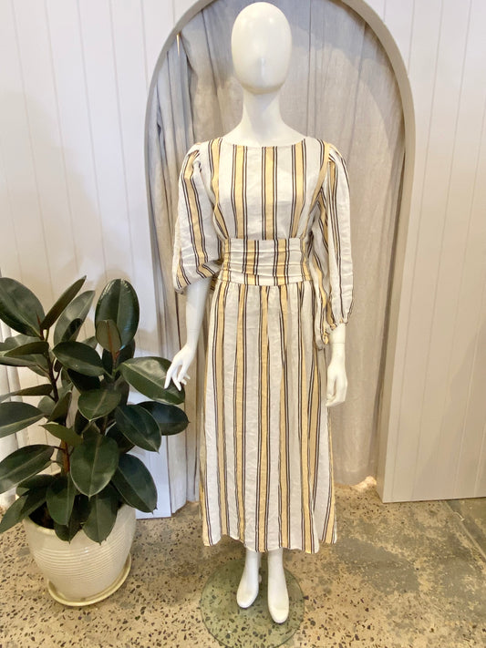 Vrg Girl Linen Midi Dress - Size 10