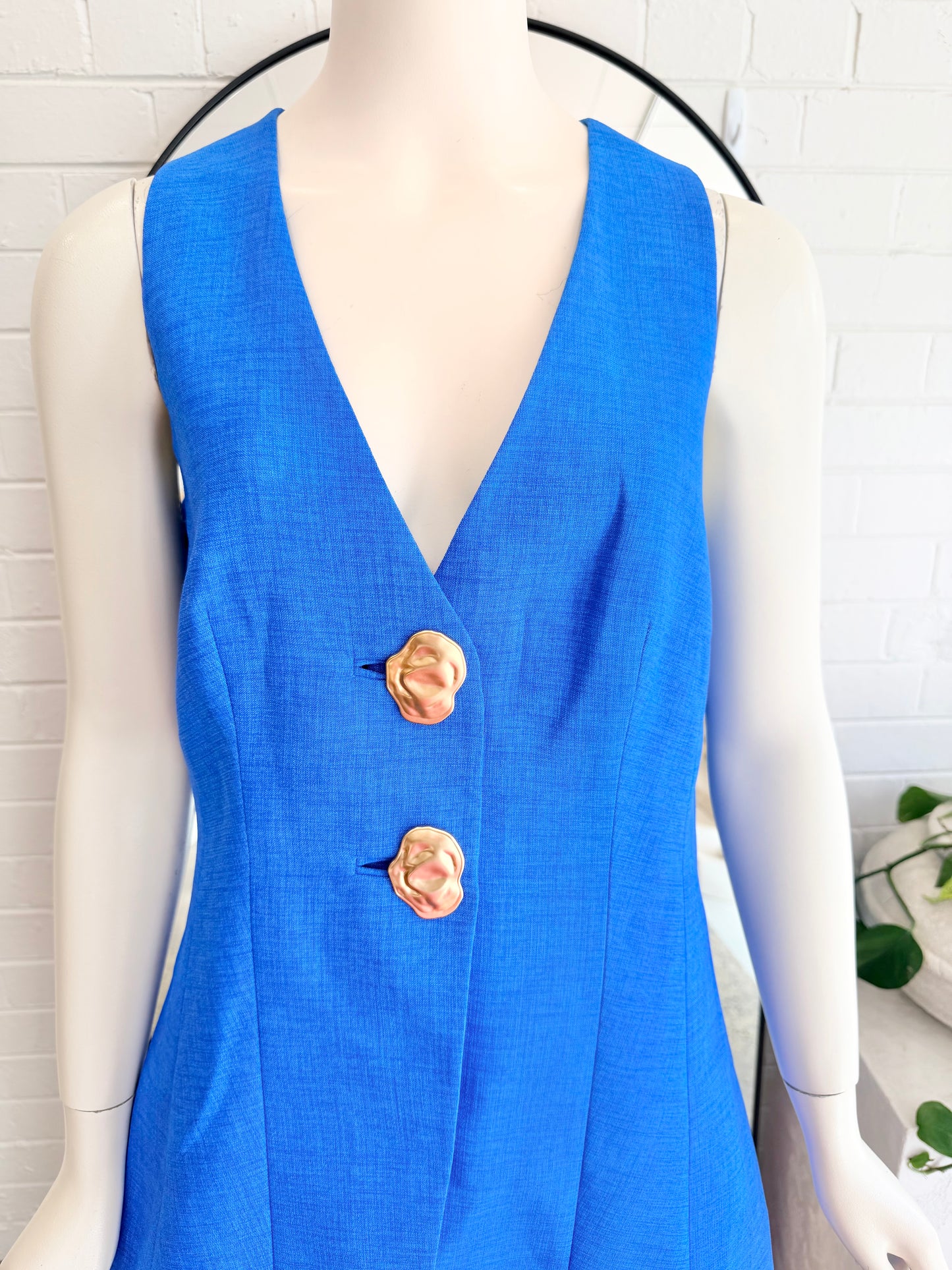 Sheike Colbalt Blue Mini Skirt and Vest - Size 12 - Pre-Loved Geelong