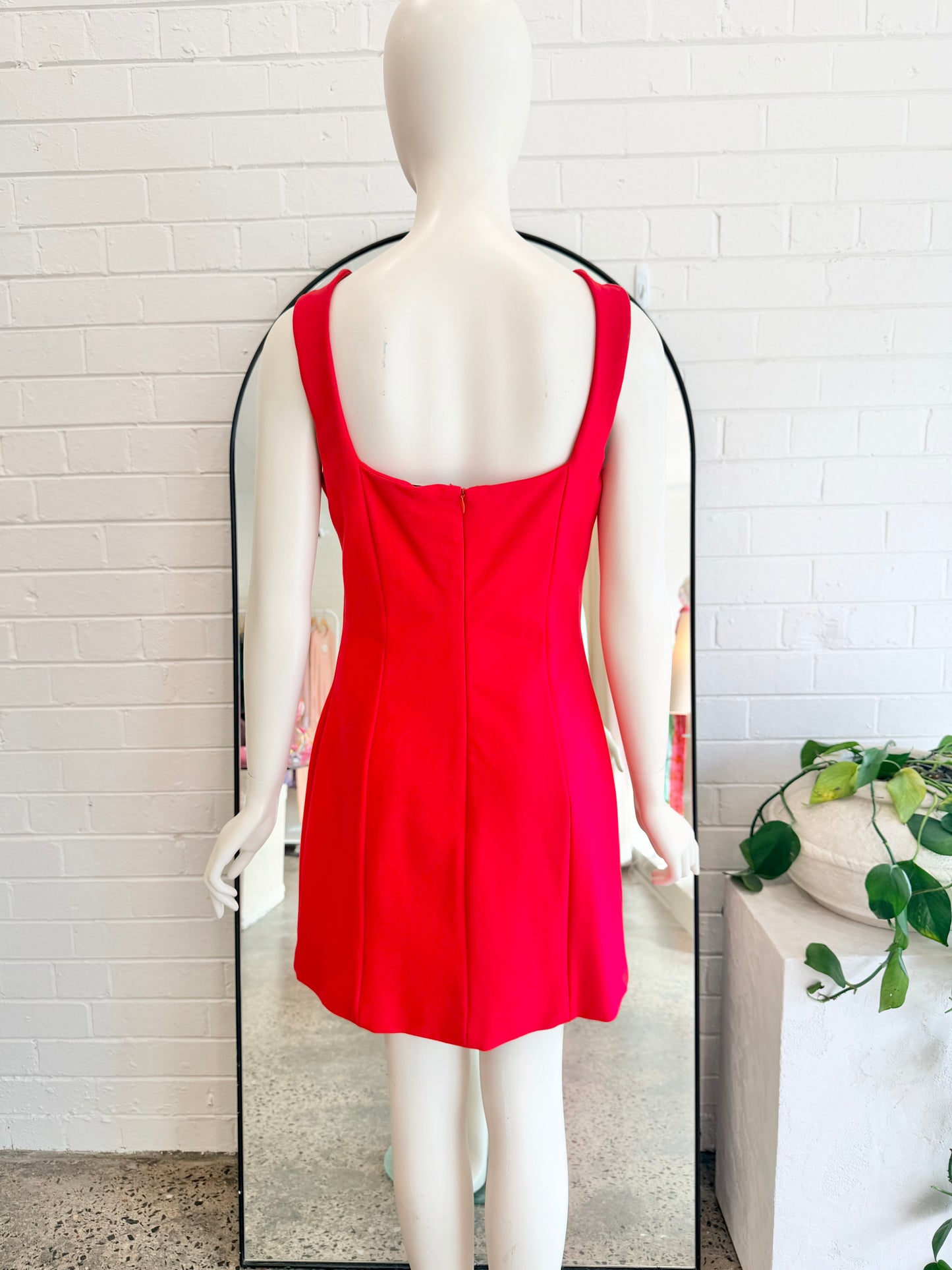 Elliatt Red Trompe 3D Floral Mini Dress - Size L (12) - Pre-Loved Geelong