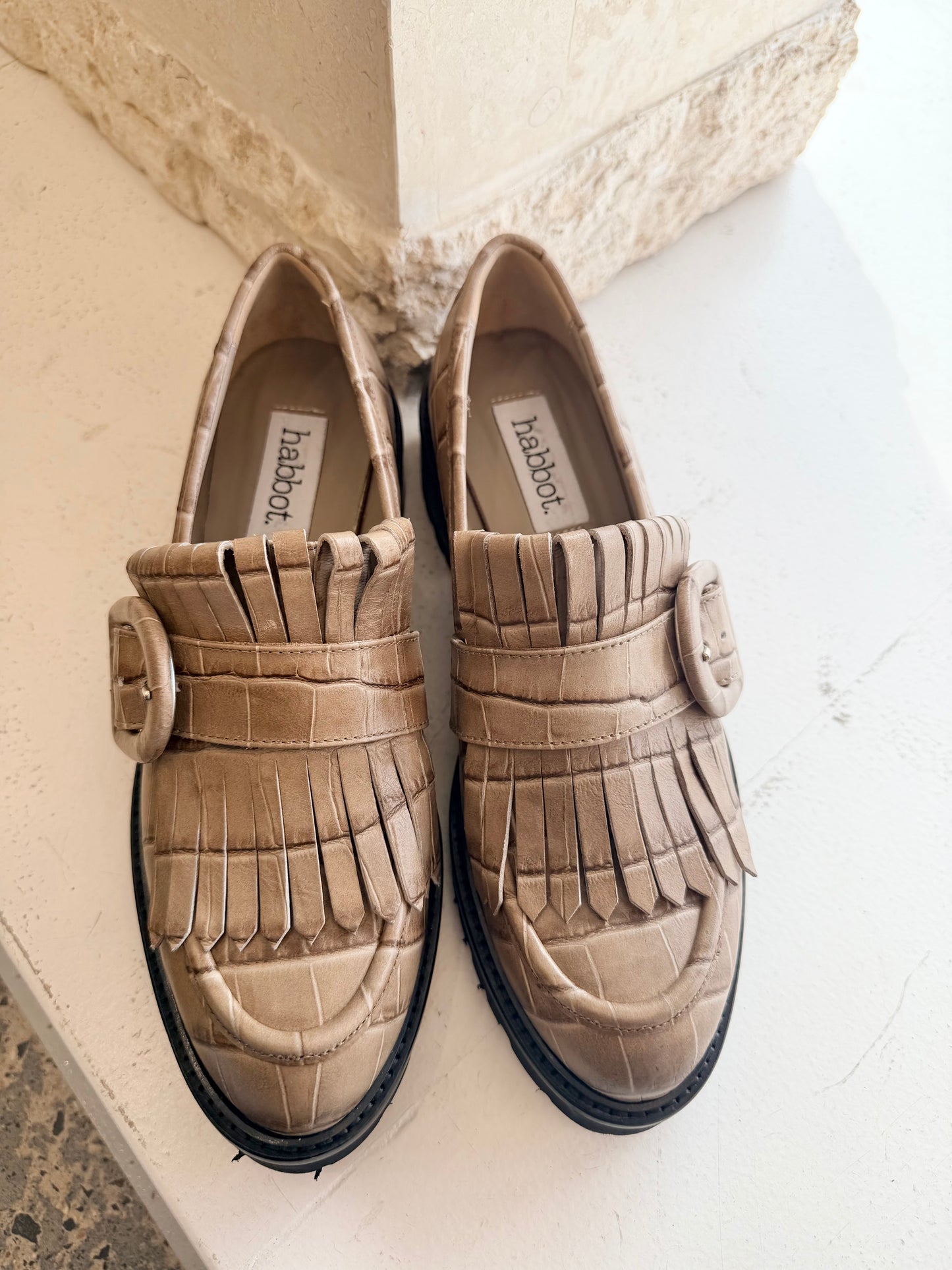 Habbot Chunky Fringe Kiltie Loafers - Size 39