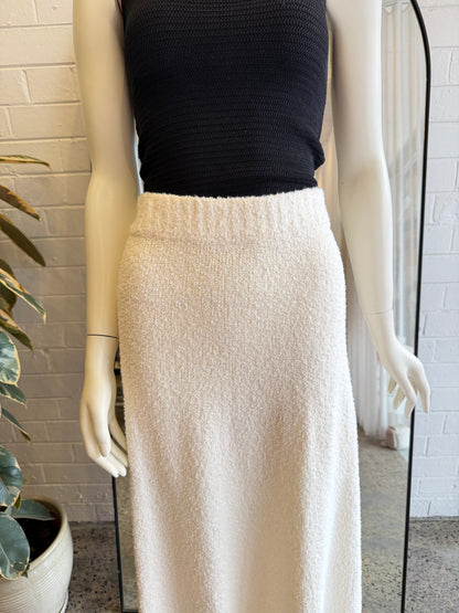 Friends With Frank off White Boucle Celeste Skirt - Size Large