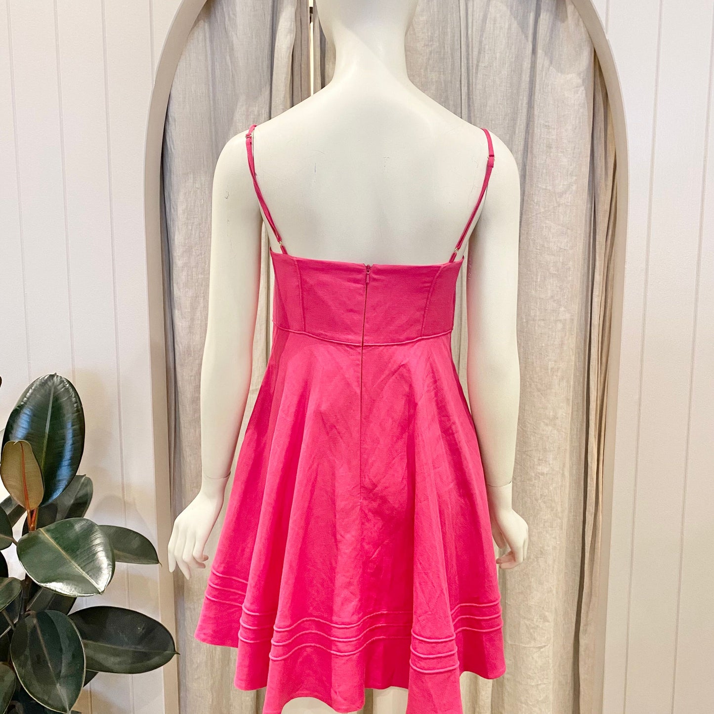 Shona Joy Corded Azelea Pink Mini Dress - Size 8