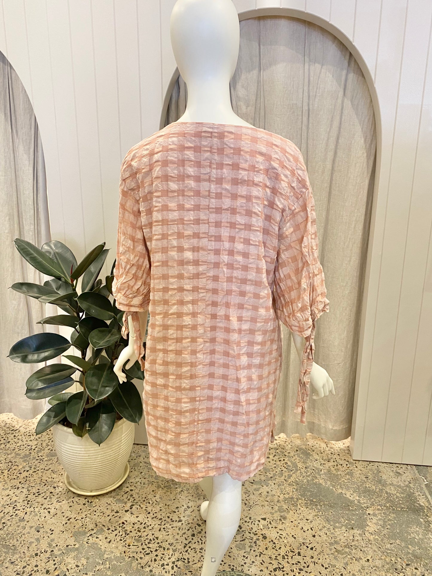 APT Gingham Mini Dress/Blouse - Size 14