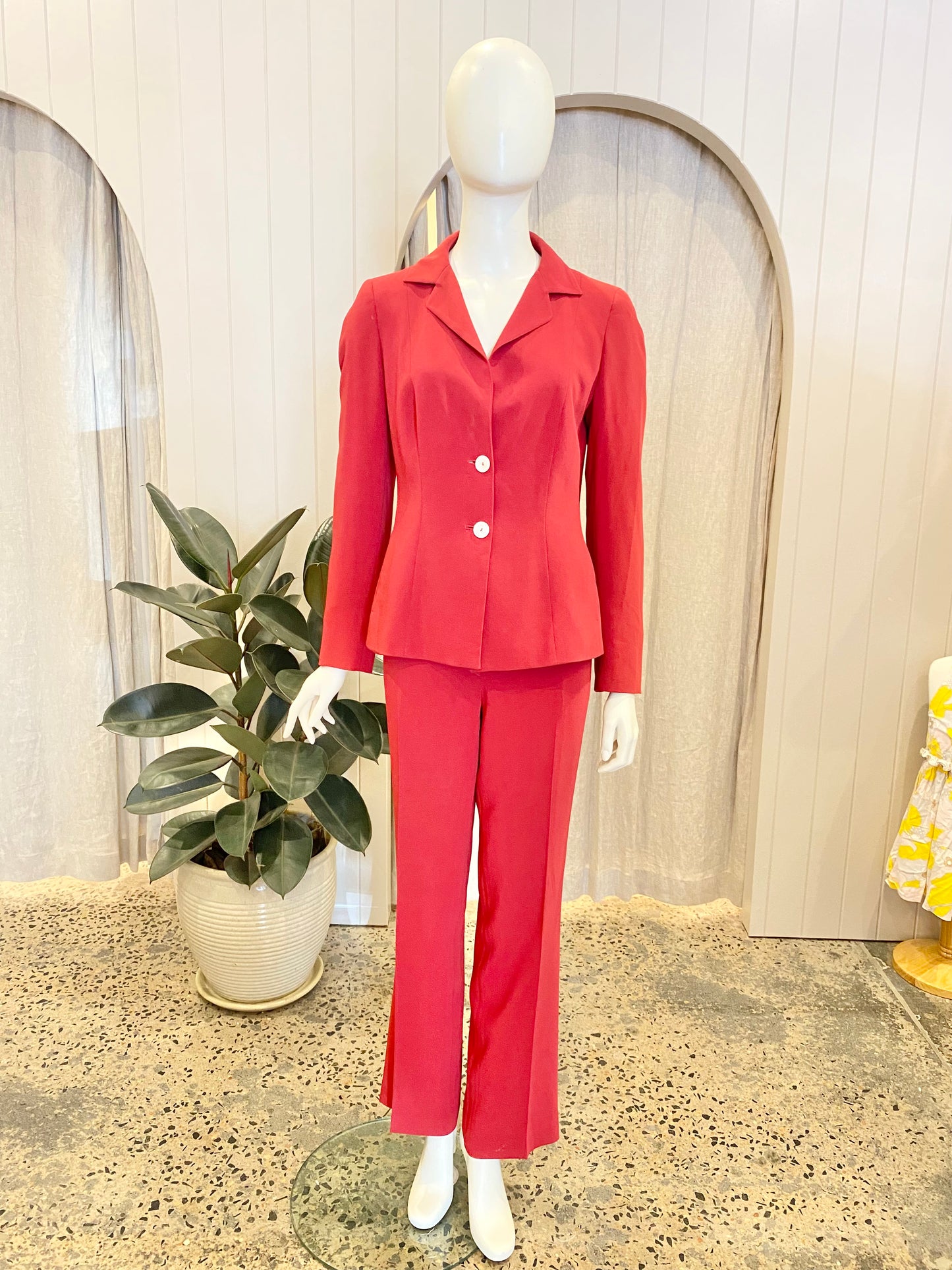 MAX MARA Vintage Power Suit in Red - Size 12