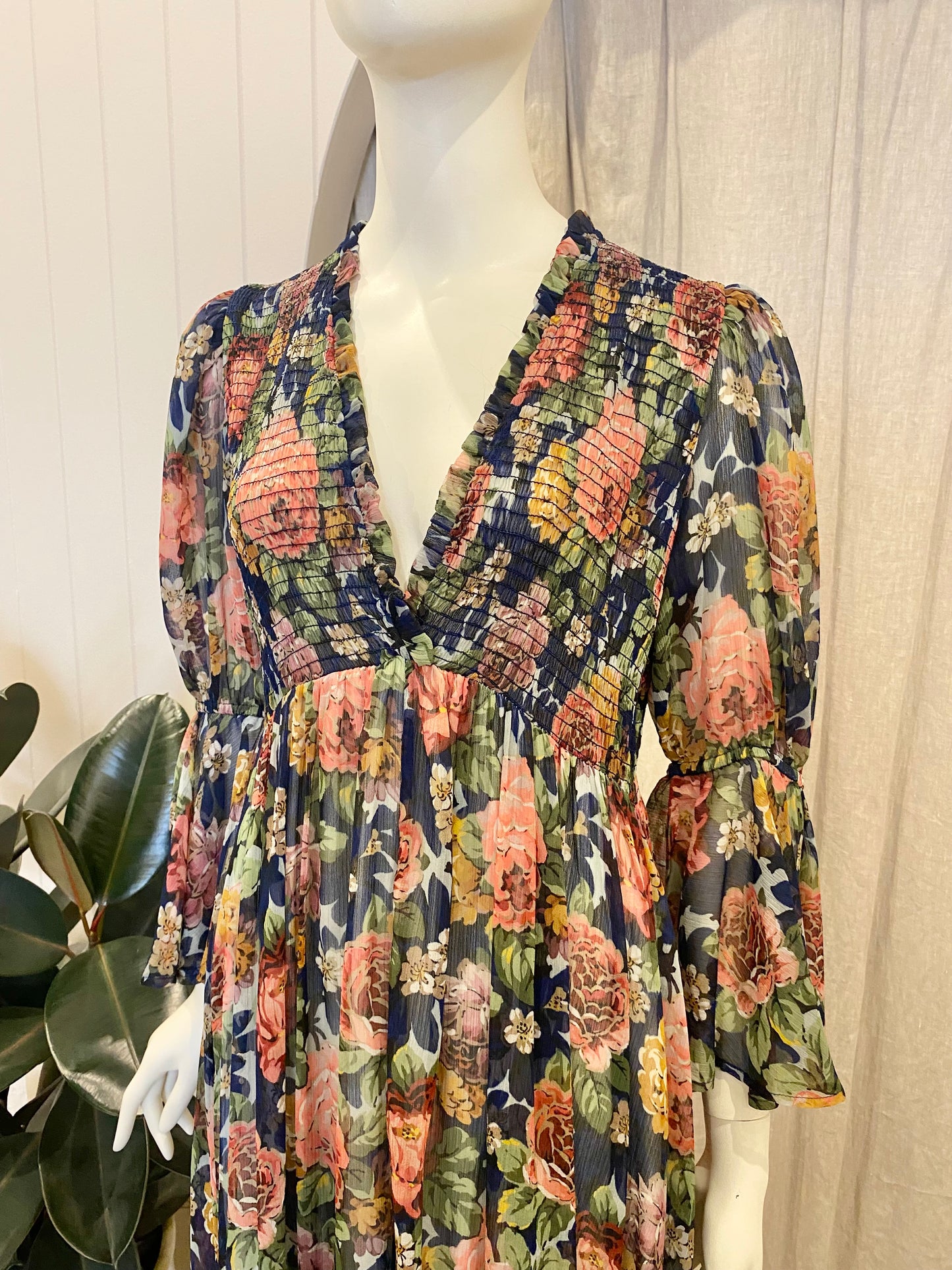 By Timo Floral Maxi Dress - Size 10 - 12