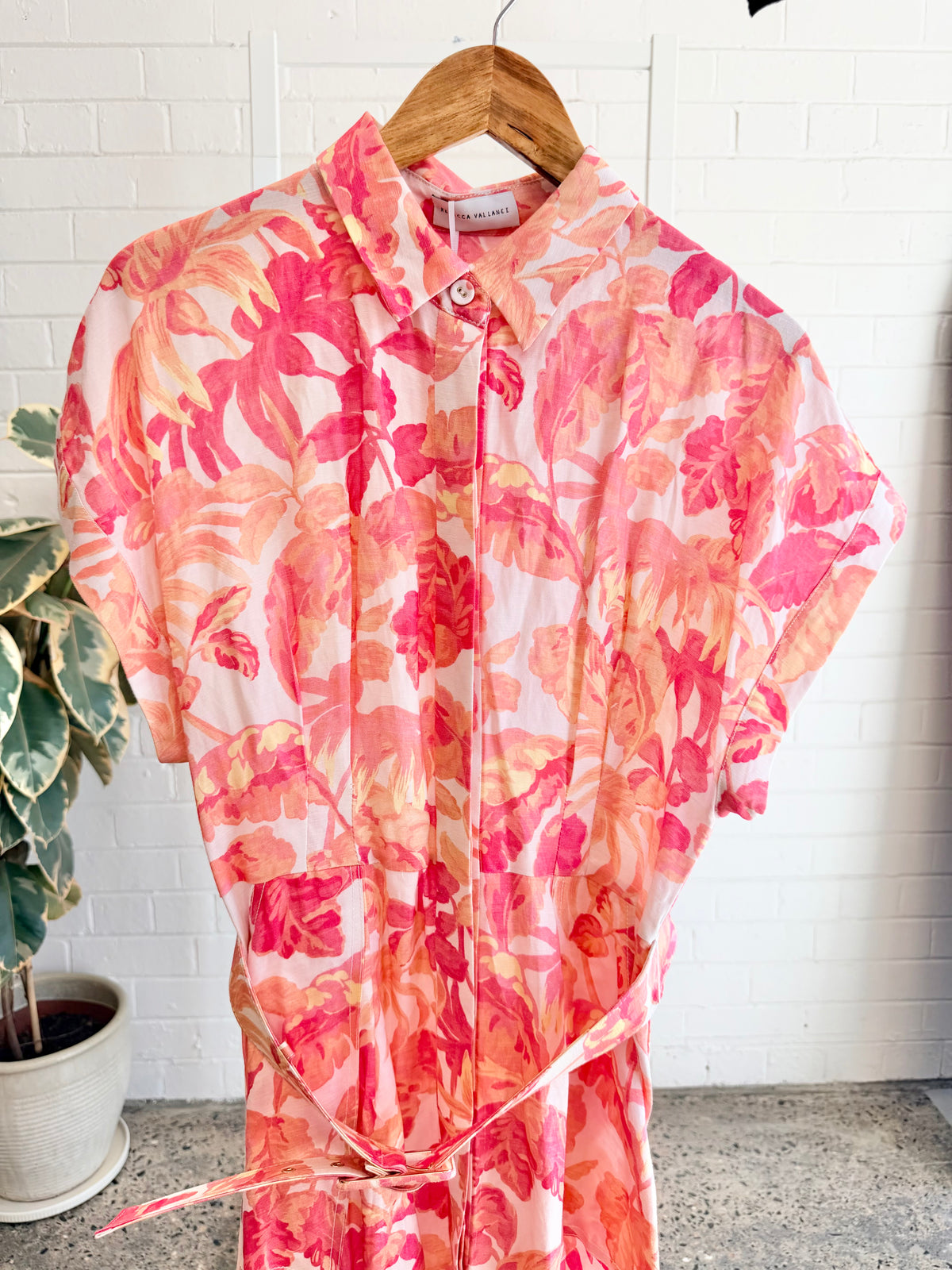 Rebecca Vallance Tropicale Midi Dress in Pink - Size 12