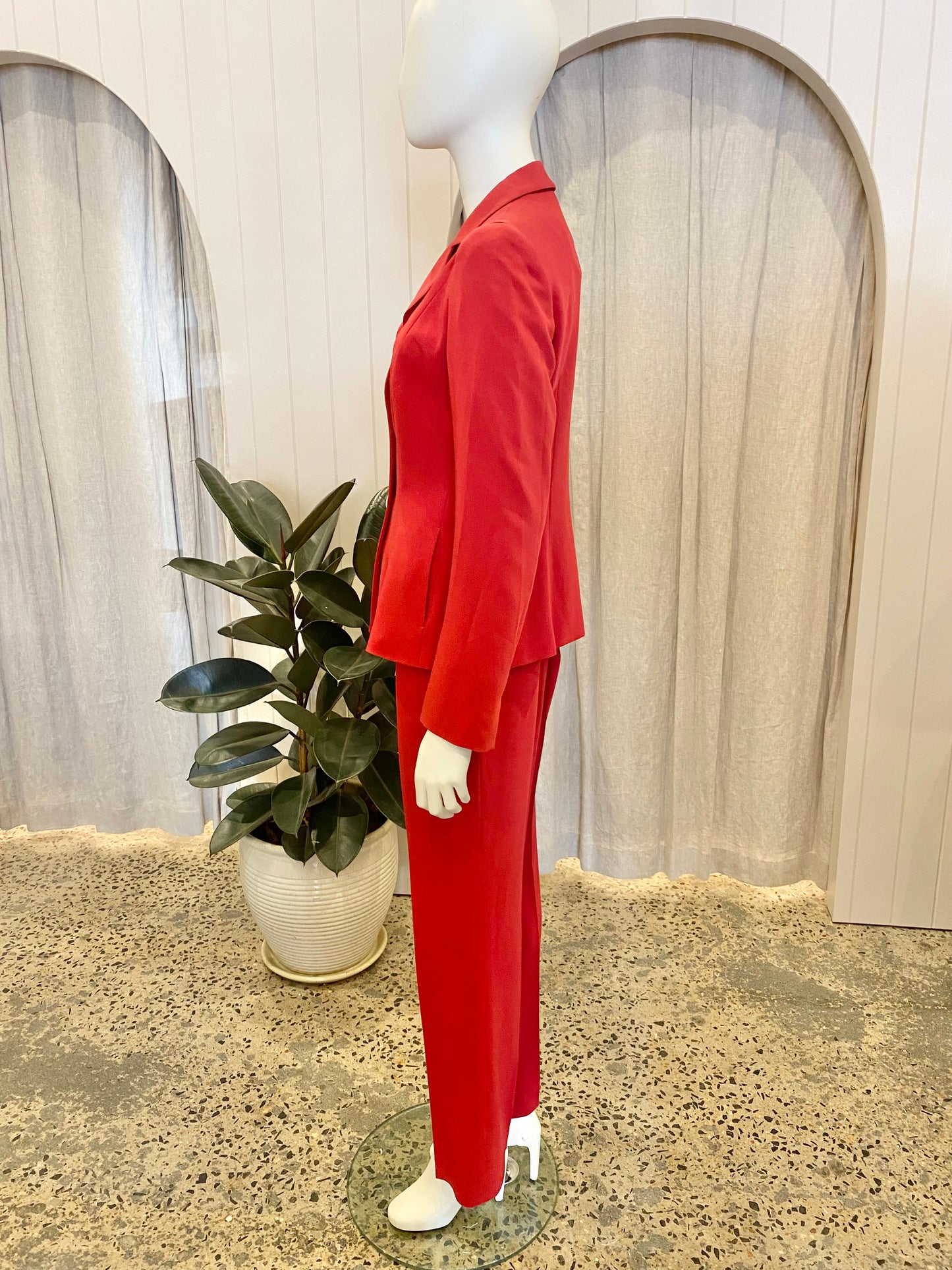 MAX MARA Vintage Power Suit in Red - Size 12