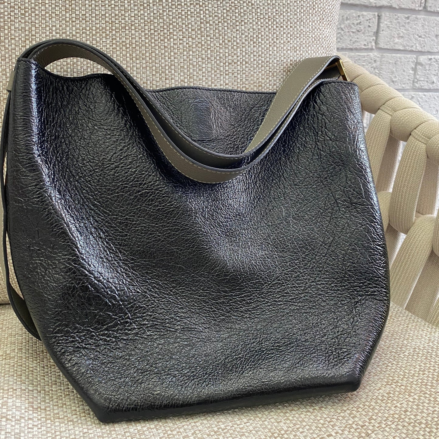 Givenchy Medium GV Lambskin Bucket Bag Tote