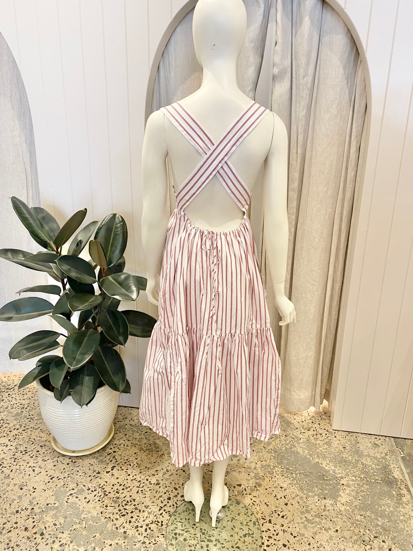 Shona Joy Crossback Midi Dress - Size 12