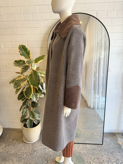 Unreal Fur Furever Chic Faux Shearling Coat - Size XL (14)