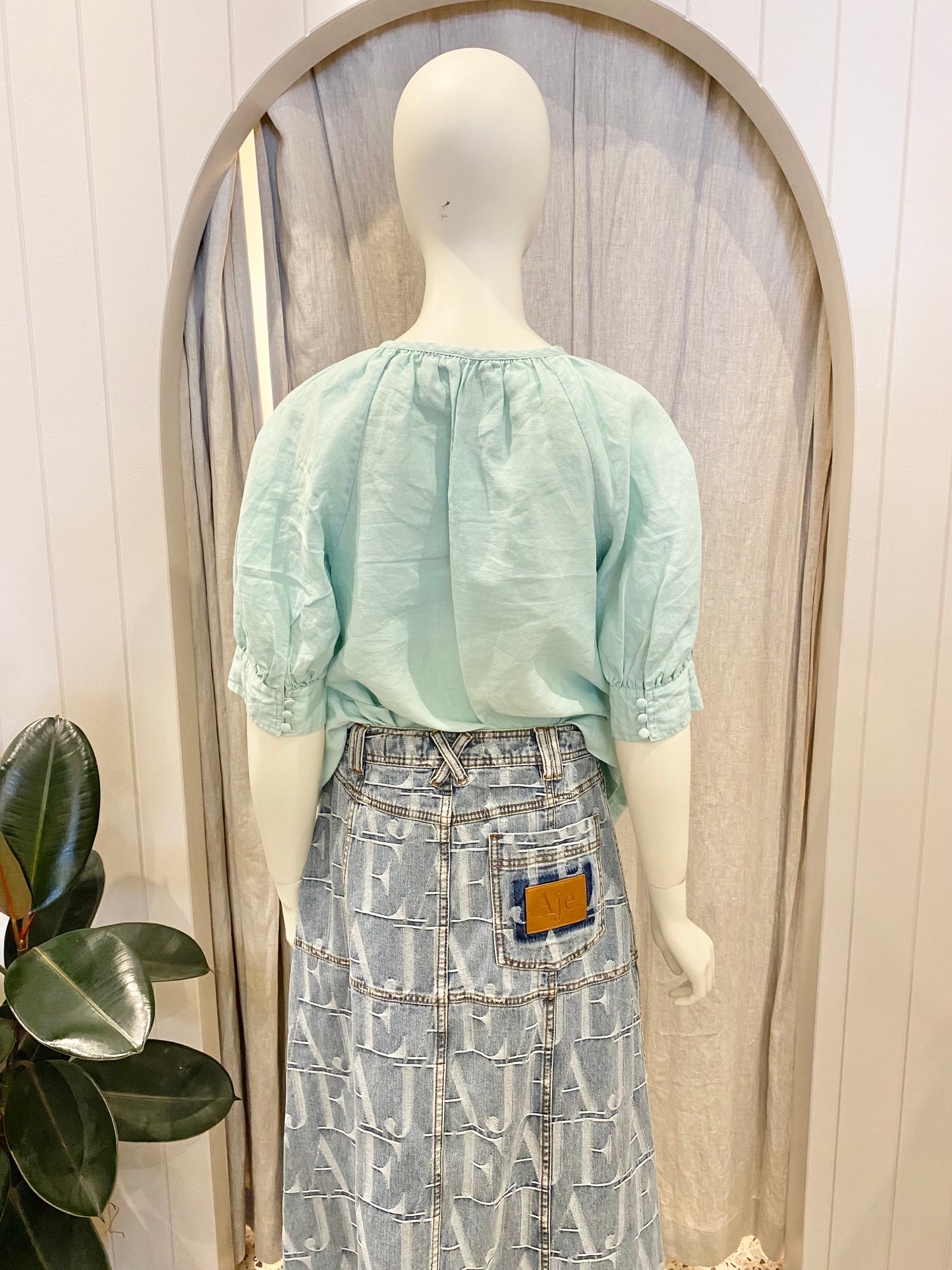 Country Road Mint Blouse - Size 10