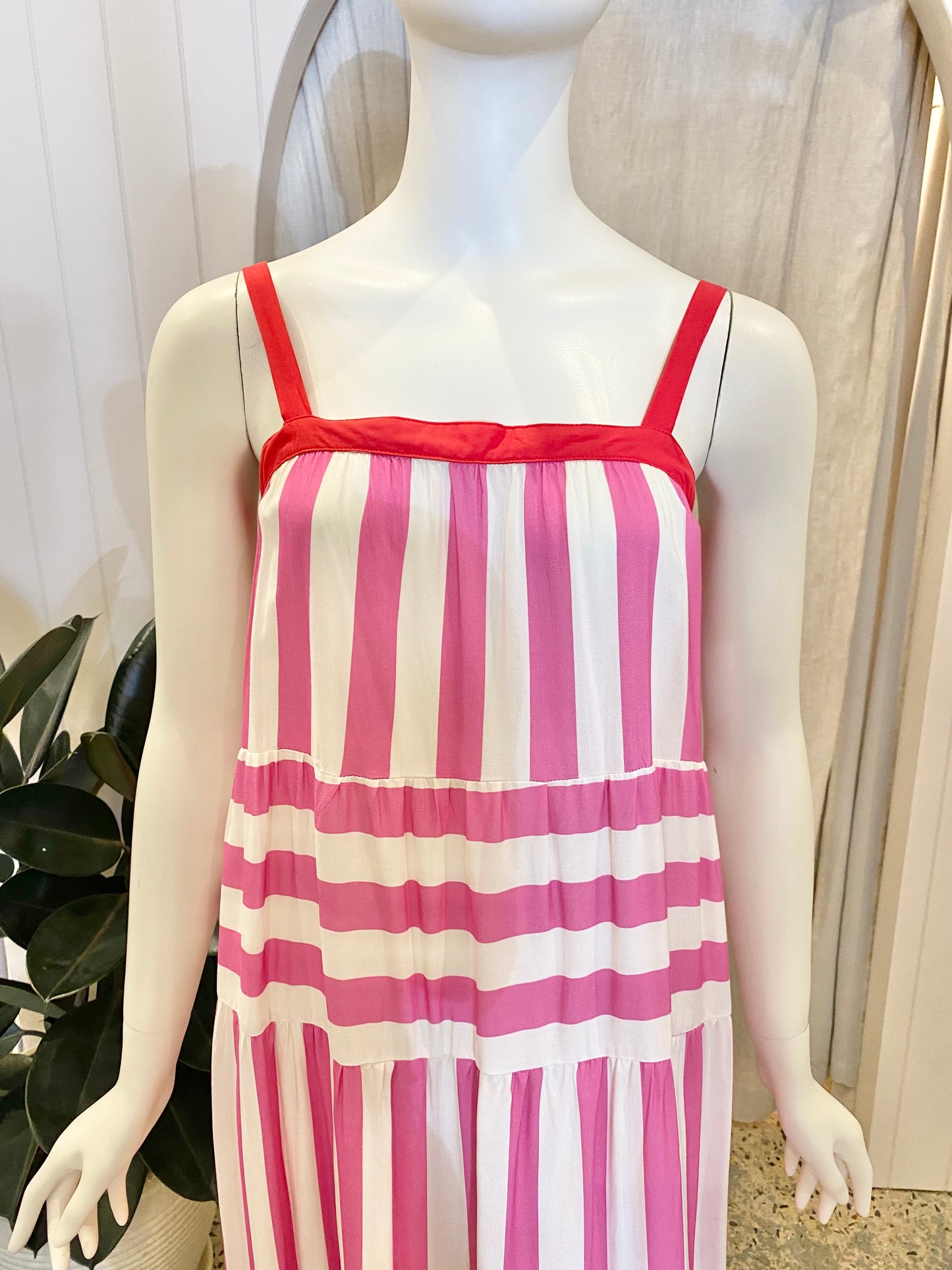 Label of Love Striped Midi Dress - Size 12
