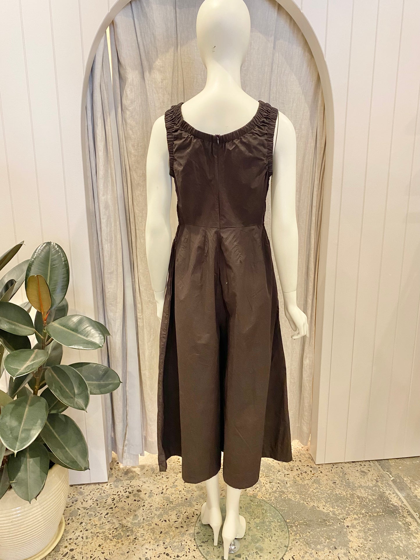 COS Chocolate Jumpsuit - Size 8