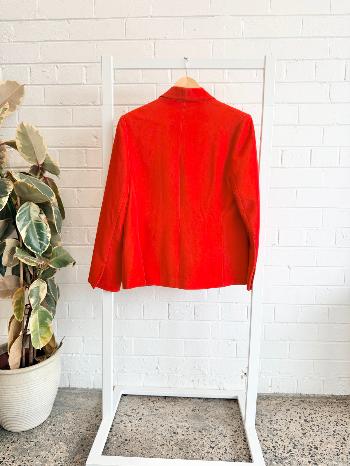 Carla Zampatti Red Single Breasted Blazer  - Size 12