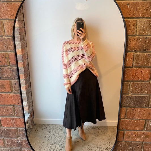 Kinney Knitted Striped Sweater - Size 6-10