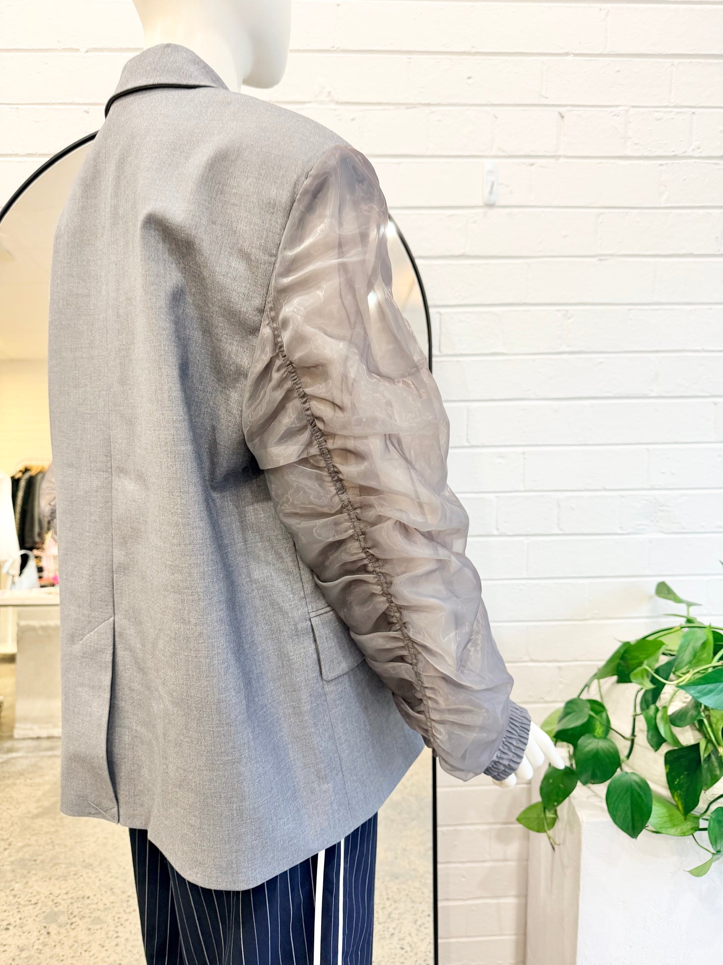 Camilla & Marc 'Zephyr' Bomber Blazer in Grey - Size M/L (14)