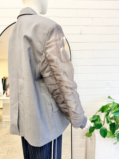 Camilla & Marc 'Zephyr' Bomber Blazer in Grey - Size M/L (14)