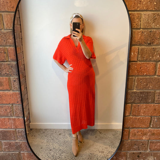 Shona Joy ‘Mikala’ Polo Midi Dress - Size 10/12