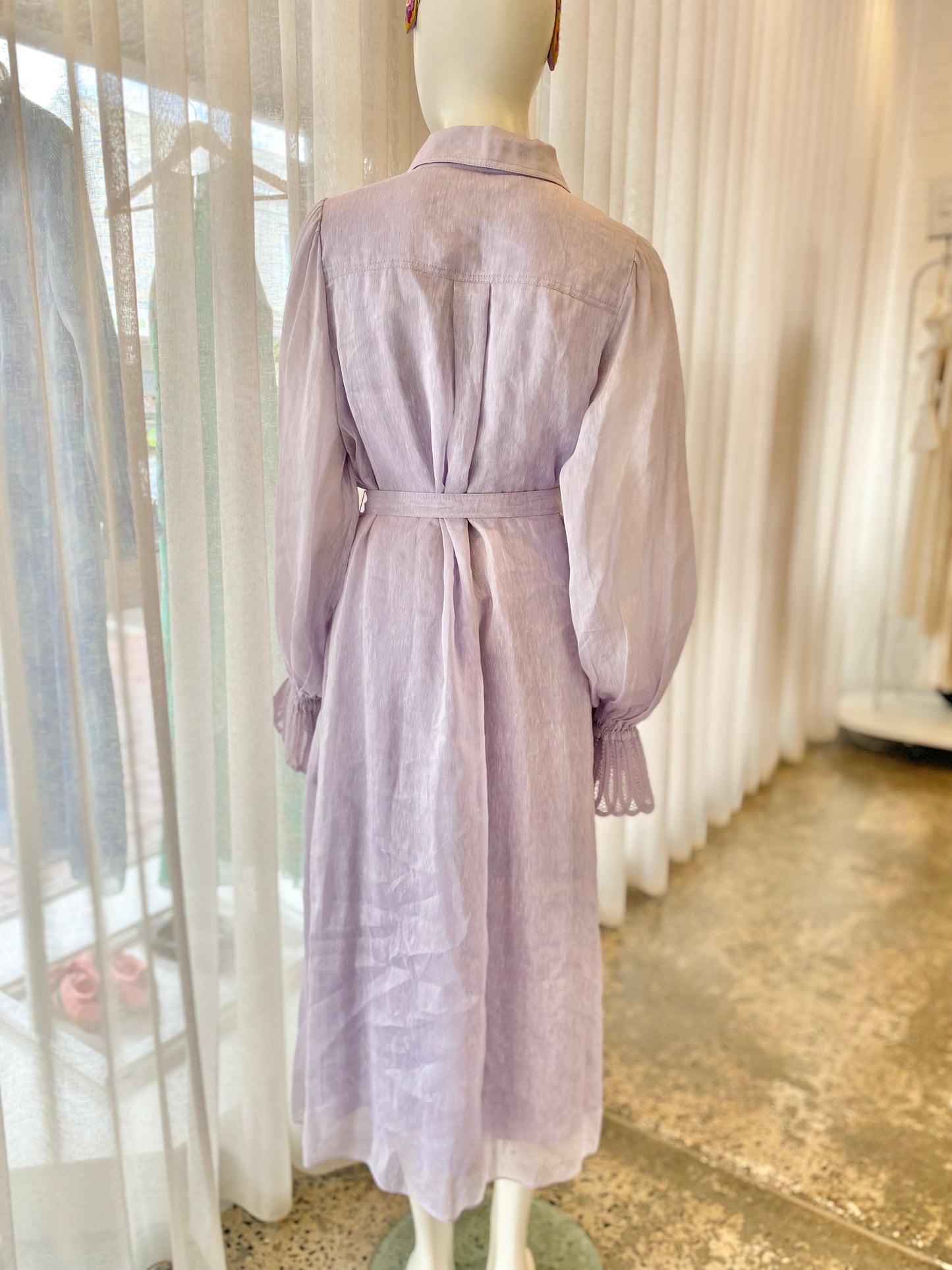Aje Halos Silk Linen Blend Maxi Dress - Size 12