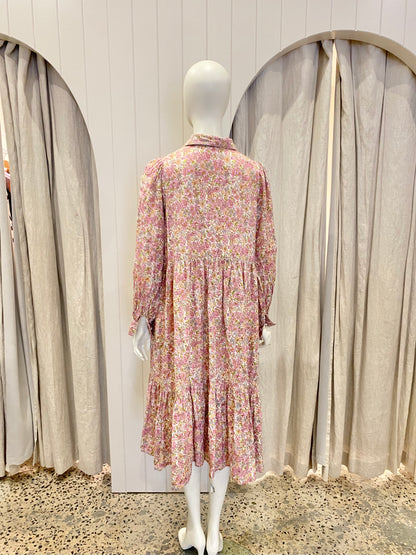 byTiMo Floral Midi Shirtdress - Size L (12-14)
