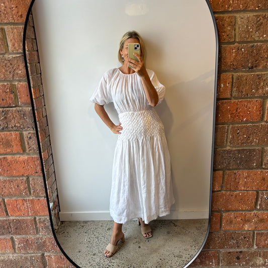 Bec and Bridge White Midi Dress - Size 10