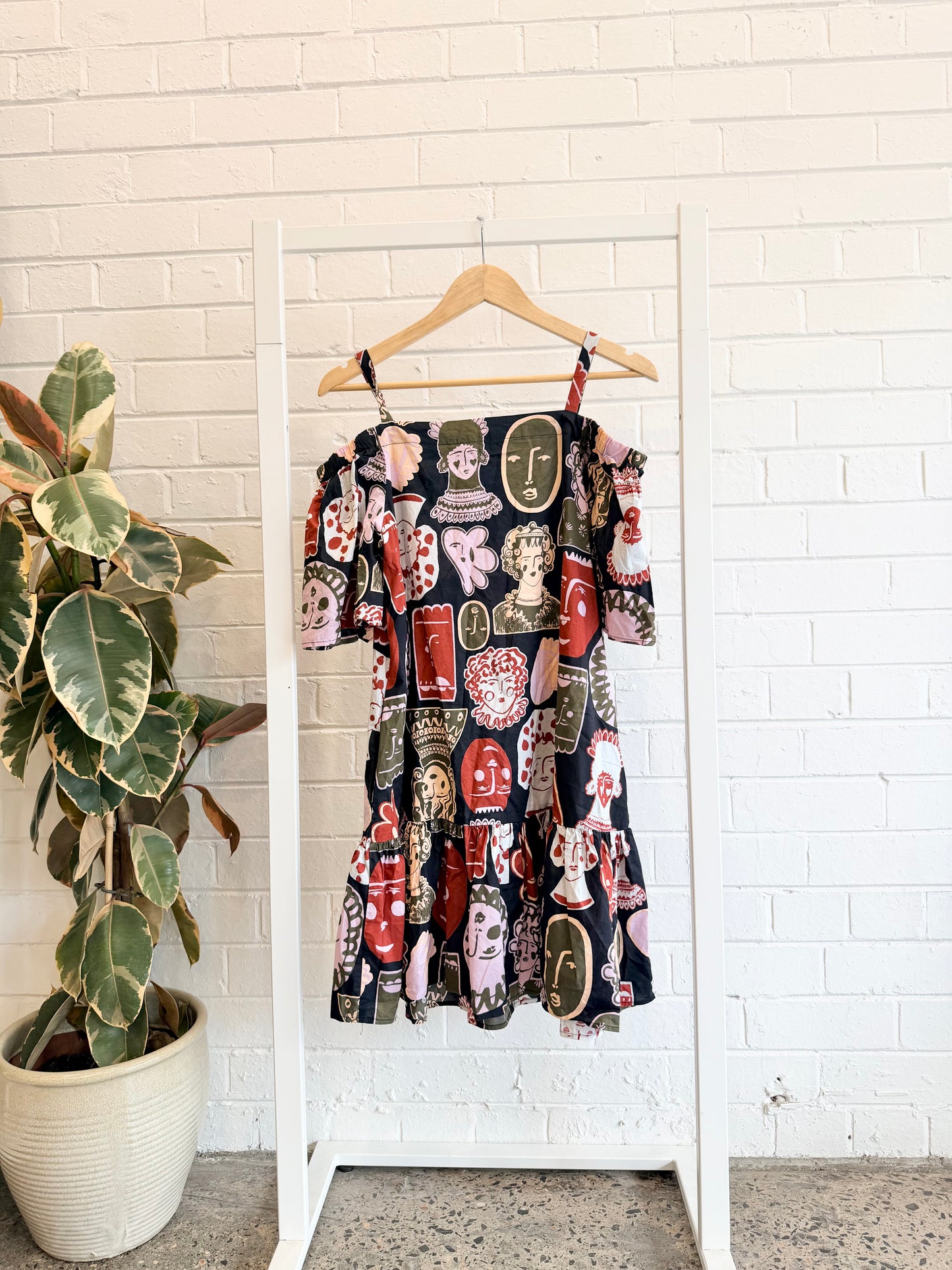 Gorman x Claire Johnson 'Portraits' Smock Dress - Size 10