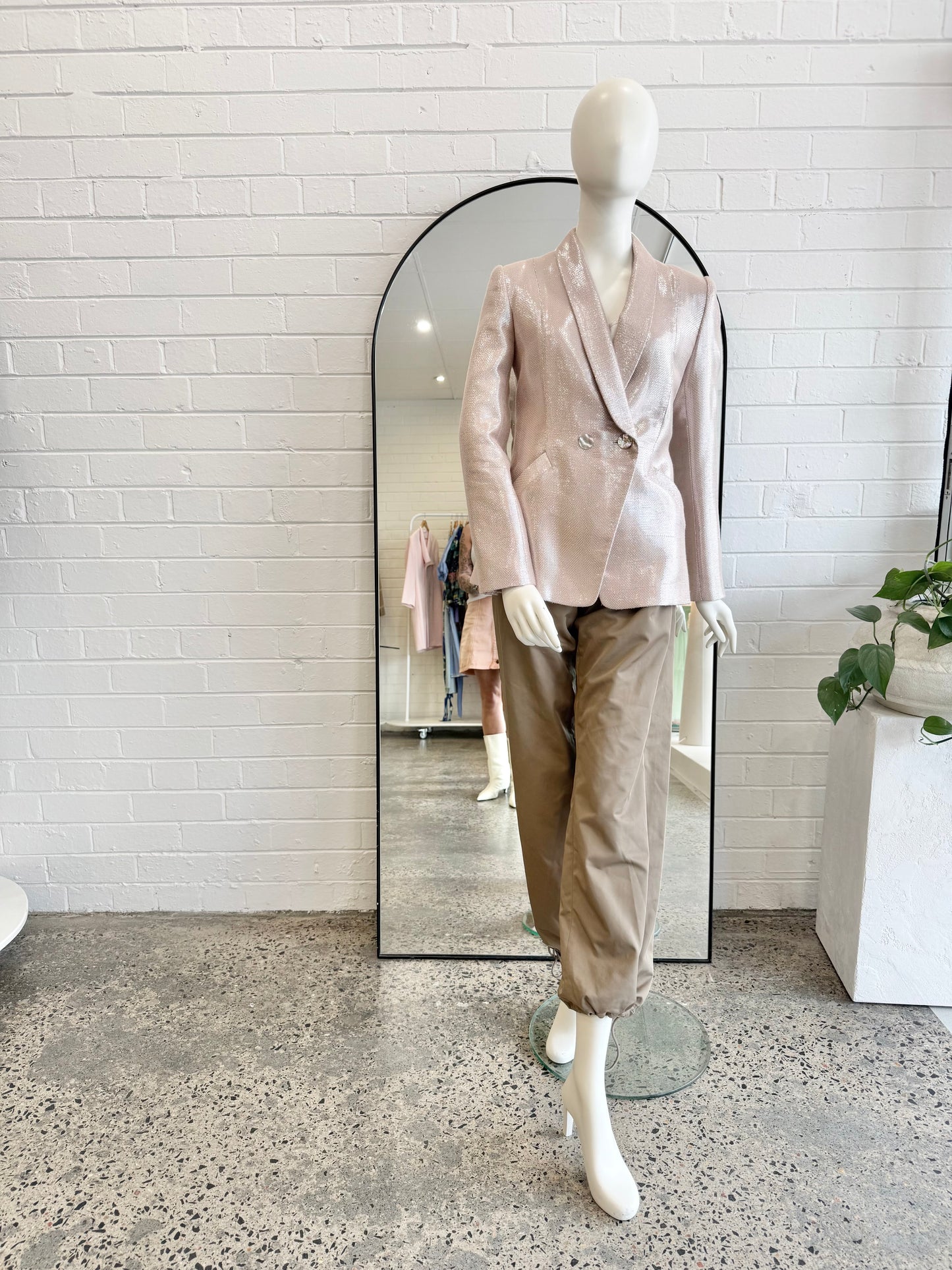 Sass & Bide 'Oasis' Blazer in Pink Metallic - Size 8