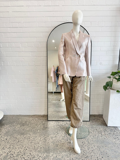 Sass & Bide 'Oasis' Blazer in Pink Metallic - Size 8