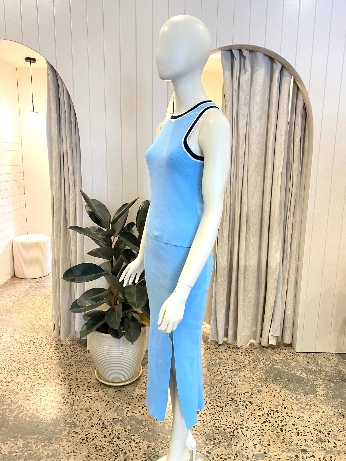 Ena pelly 'Jordan' Knit Set in Blue - Size 6/8