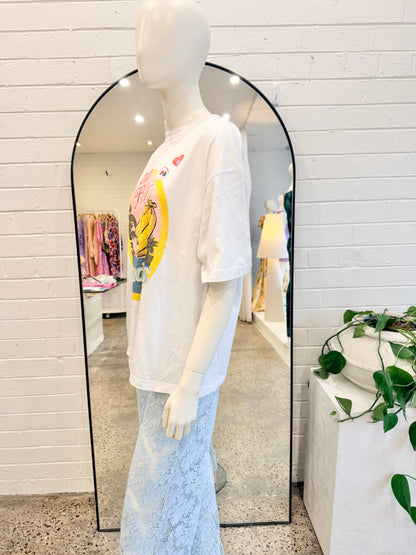 Ena Pelly Banana Tee in Vintage White - Size 8