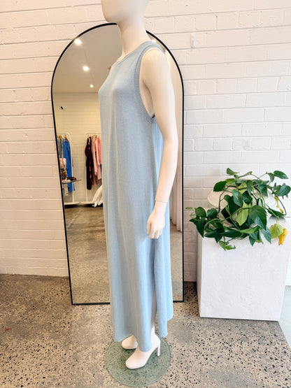Arcaa  Izi Organic Linen Cotton Maxi Dress in Sky - Size L (12)