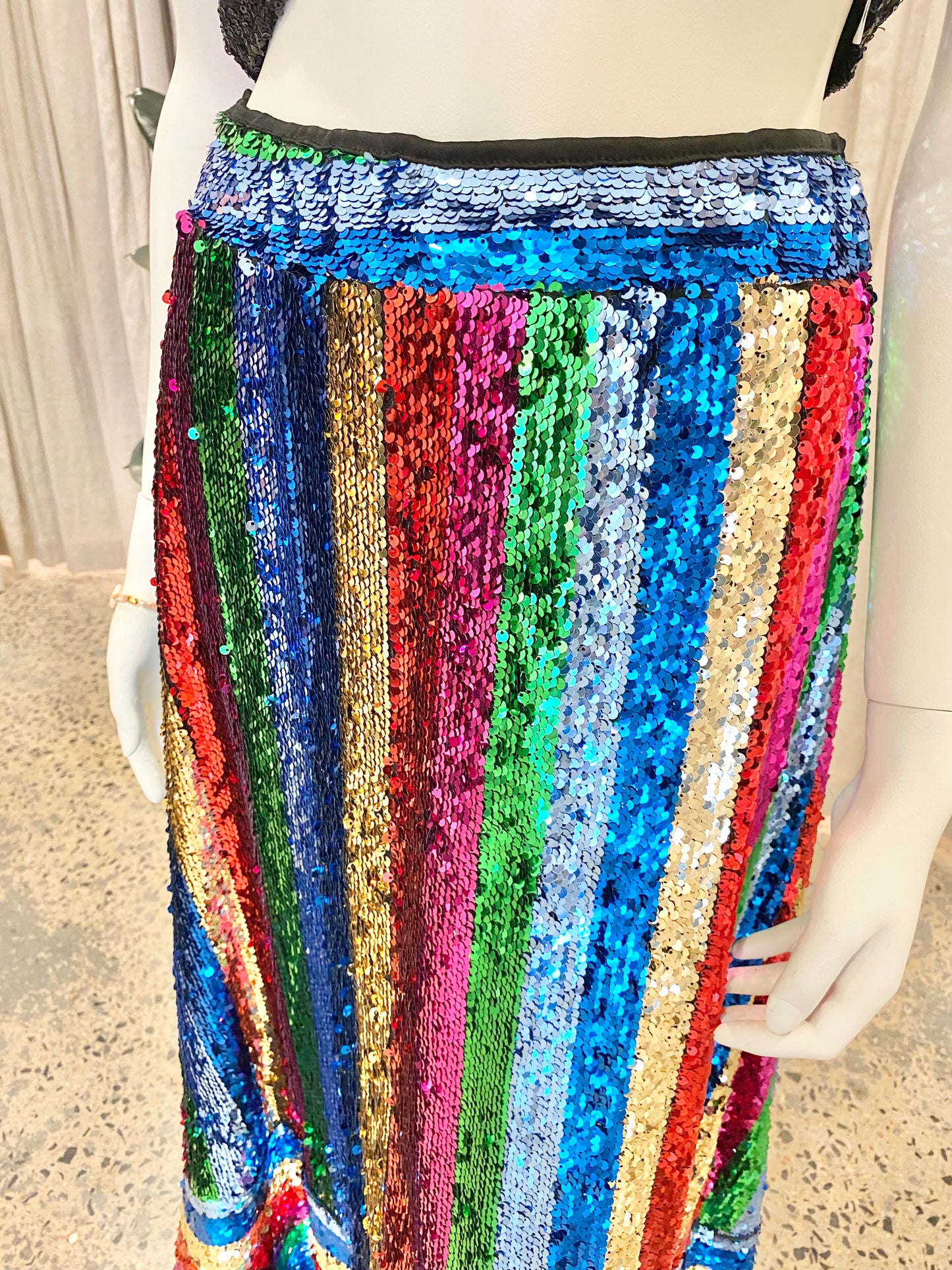 Frankie's Melbourne Rainbow Sequin Midi Skirt - Size 8-10
