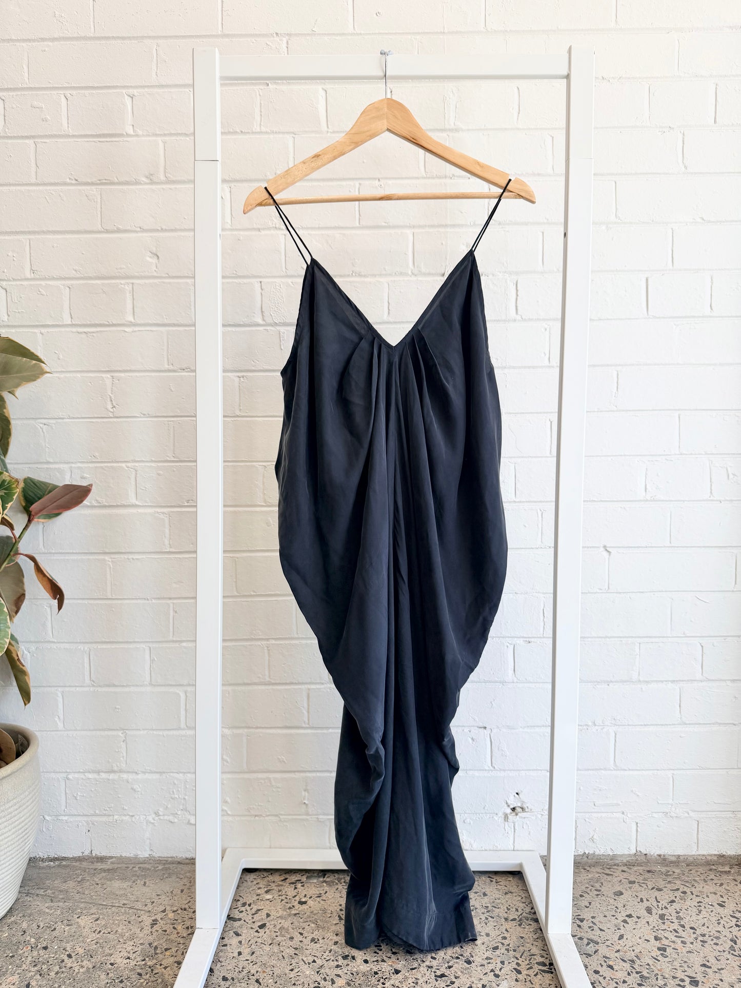 Zimmermann Black Silk Tuck Drape Cami Dress - Size 3 (12)