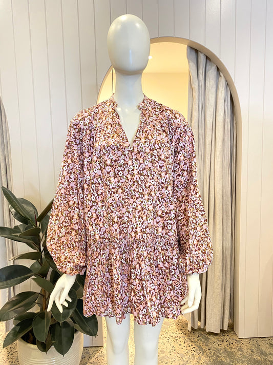 By Nicola Floral Mini Dress - Size 8