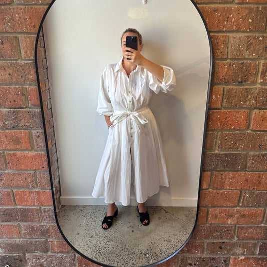 Witchery White Shirtdress - Size 12