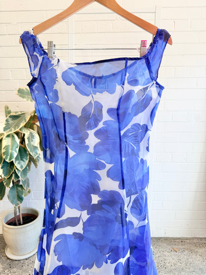 By Nicola Blue Juno Maxi Dress - Size 8