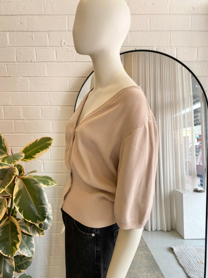 Gestuz Matthea Short Sleeve Cardigan - Size L (12)