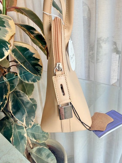 Milleni Camel Leather Shoulder Bag
